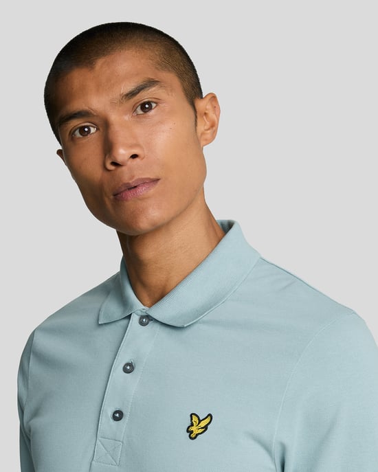 Vanlig polotröja för herrar i Blå - Image 4
