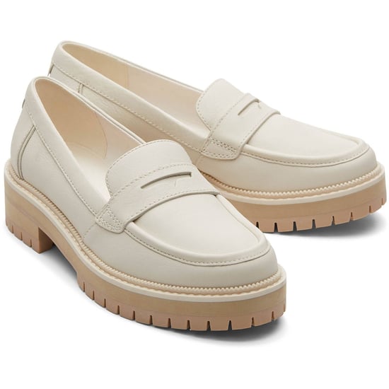TOMS Cara Leather Women's Light Sand Loafers - Image 1