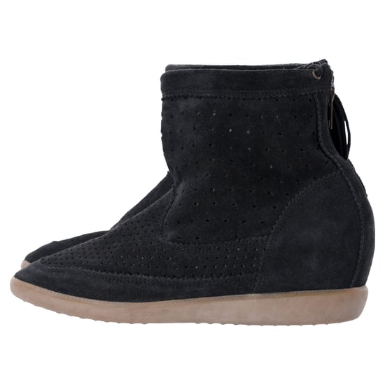 Isabel Marant Basley Tassel-Embellished Wedge Ankle Boots in Black Suede - Image 2