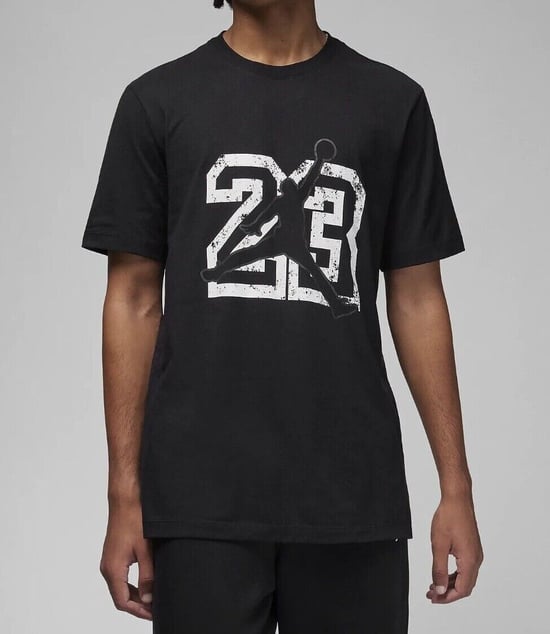 Nike Air Jordan Mens T Shirt In Black