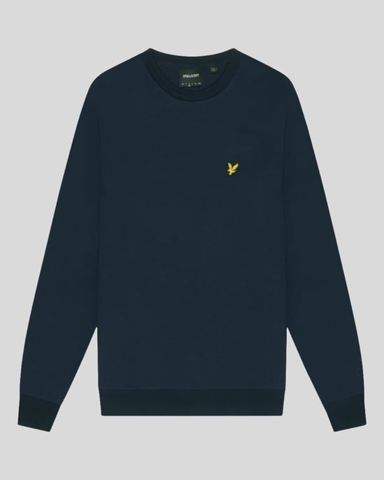 Interlock Crew Neck Sweatshirt för herrar i Navy - Image 5