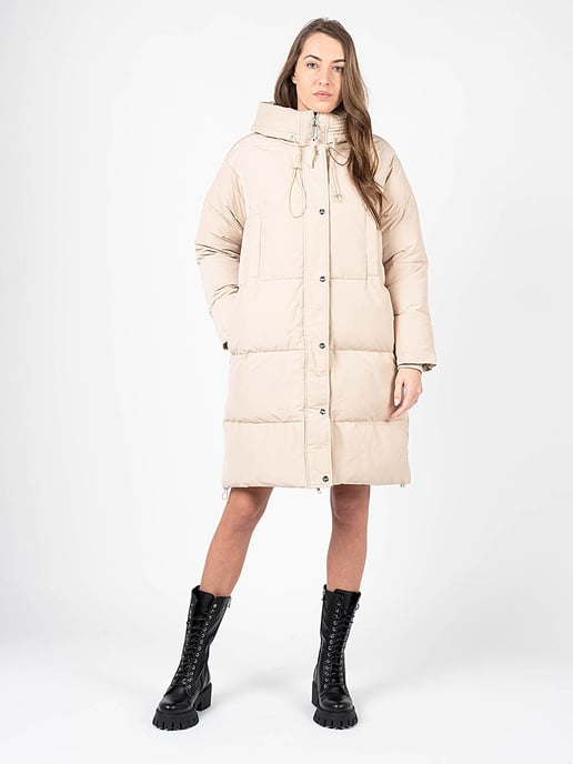 Silvian Heach Jacket Down Jacket Woman's Beige - Image 6