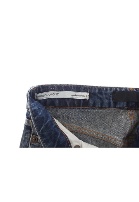 Cavalli Dam Blåtvättad Torn Bomulls Rakt Snitt Jeans - Image 4