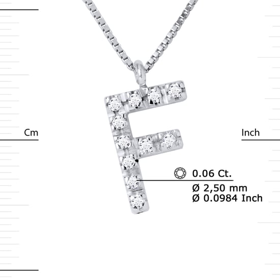 DIADEMA - Necklace with Diamonds - F -White Gold