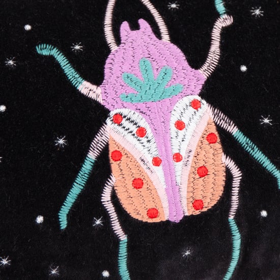 Wylder Darkling Beetles Embroidered Velvet Cushion Cover - Image 4