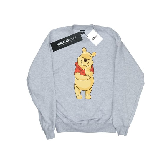 Disney Mens Winnie The Pooh Cute Sweatshirt (Sports Grey)