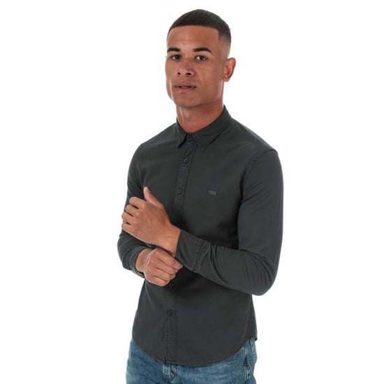 Men's Levis Slim Fit Long Sleeve Shirt in Charcoal