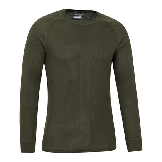 Mountain Warehouse Mens Talus Round Neck Long-Sleeved Thermal Top (Khaki Green)
