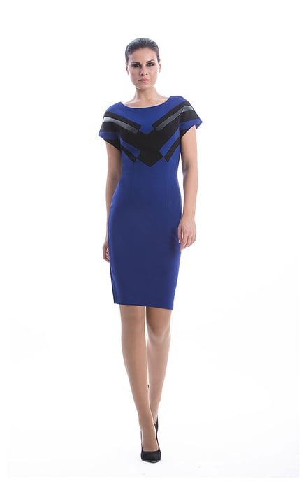 Panel Detail Straight Dress