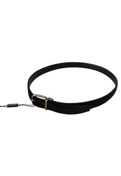 Dolce & Gabbana Men's Black Velvet Leather Antique Metal Buckle - Image 2