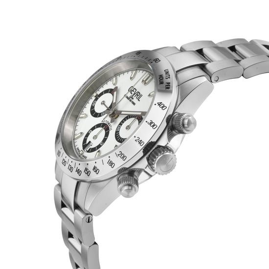 Gevril Men's New Amsterdam 44606B Swiss Automatic ETA 7750 White Dial Special Edition Watch