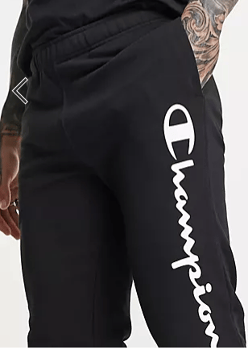Mens Champion Joggers in Black - Image 3