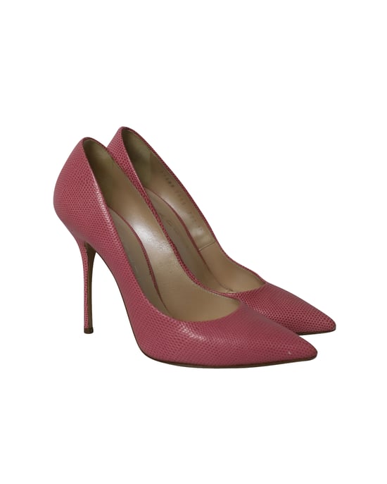 Casadei Pointed Stiletto Heels in Pink Leather - Image 3