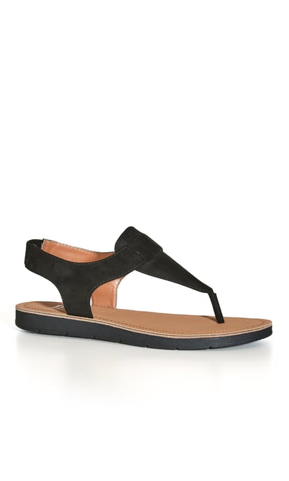 EVANS Women's WIDE FIT Lexie Slingback Sandal - black