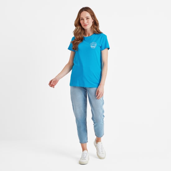 Ireland Womens T-Shirt Azure Blue