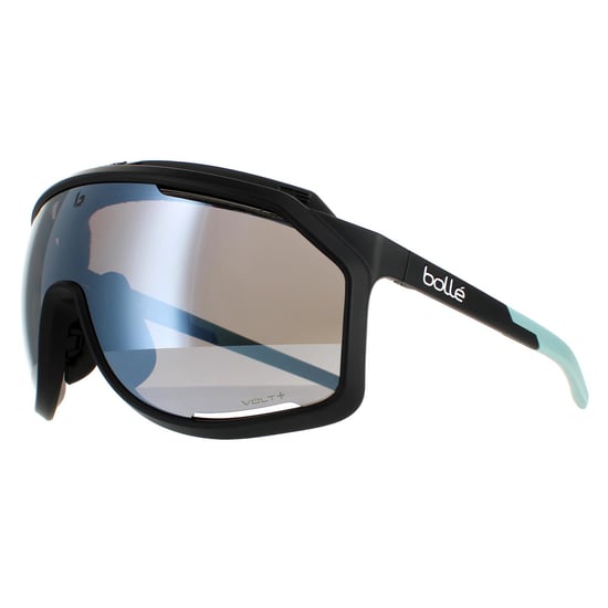 Bolle Shield Mens Matte Black Volt+ Cold White Polarized Chronoshield