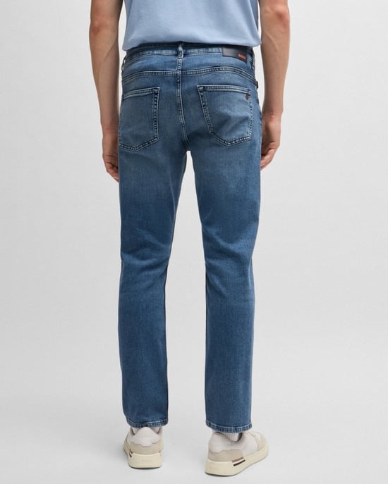 BOSS Orange DELAWARE BO Heren Slim Fit Comfort-Stretch Blauwe Jeans NOS - Image 4