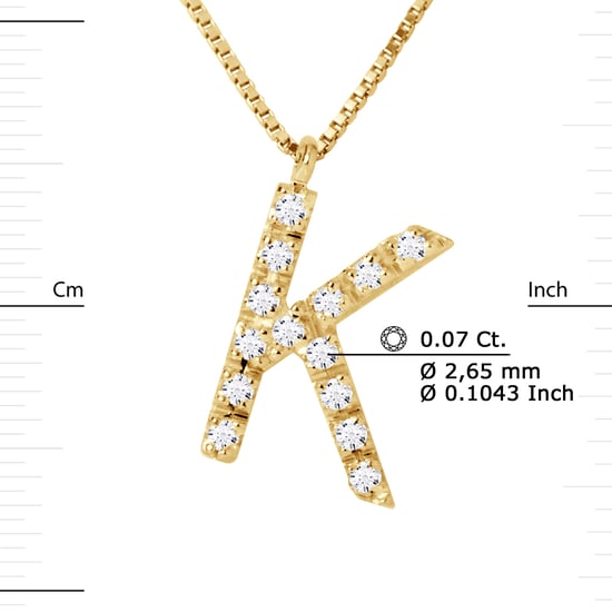DIADEMA - Necklace with Diamonds - K - Yellow Gold