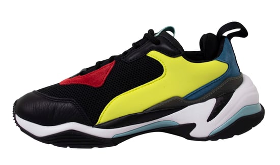 Puma Thunder Spectra Mens Black Leather Textile Lace Up Trainers 367516 01