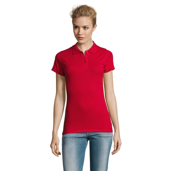 SOLS Dames/dames Perfect Pique Poloshirt met korte mouwen (Rood) - Image 4