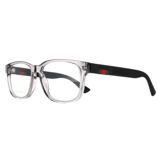 Gucci Rectangle Mens Transparent Grey GG0011O