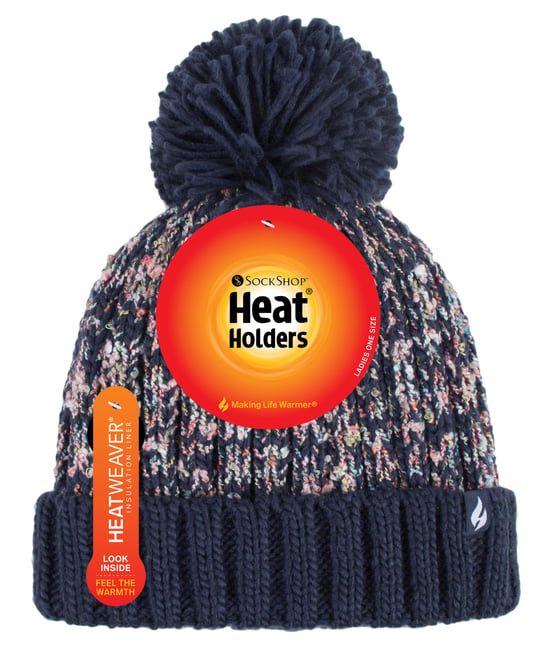 HEAT HOLDERS - Termisk vinterbobblemössa för damer med stor Pom Pom - Image 2