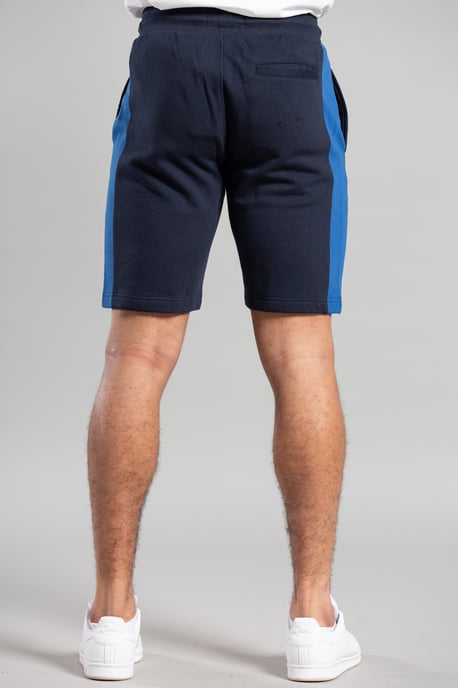 Navy Cotton Blend Jogger Short