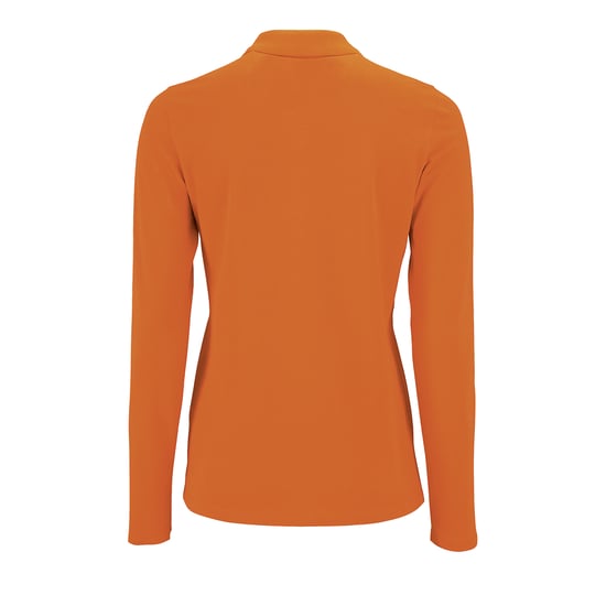 SOLS Dames/dames Perfecte Lange Mouw Pique Polo Shirt (Oranje) - Image 2