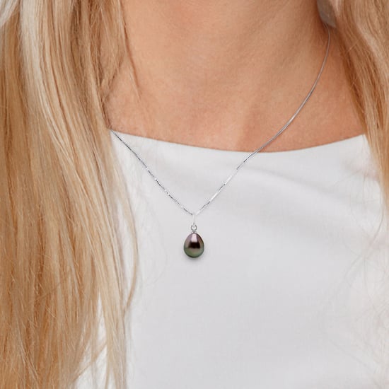 DIADEMA - Pendant - White Gold and Tahitian Pearl