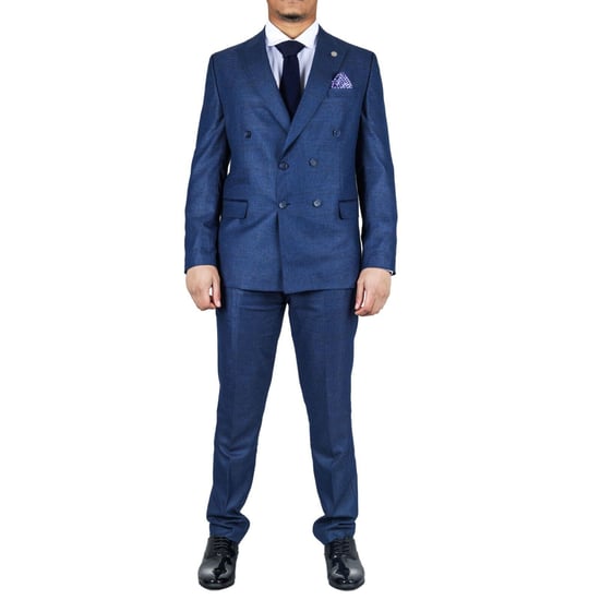 Men's Classic Blue Double Breasted 2-Piece Suit - Image 1