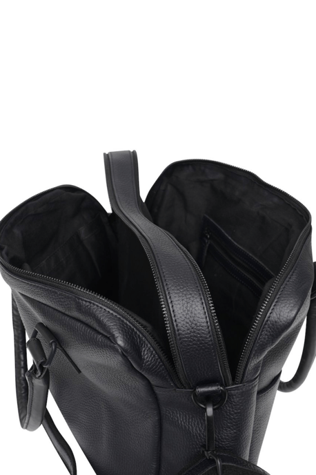 Barneys Originals Striped Leather Laptop Bag