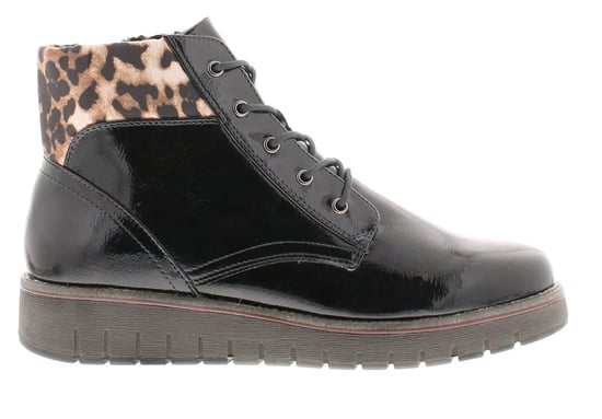 Marco Tozzi Womens Boots Ankle Mollie Lace Up navy patent