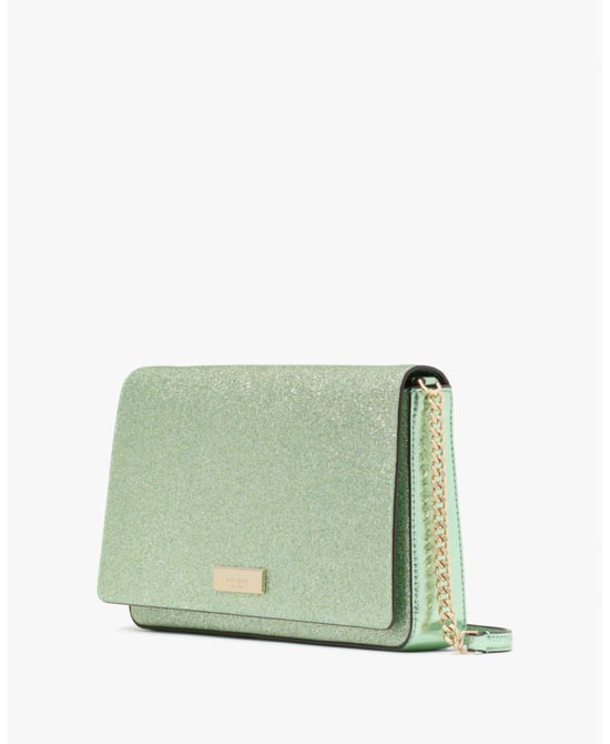 Kenzie Glitter Mixed Materials Small Chain Convertible Crossbody