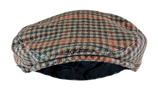 Mens Traditional Checked Tweed Flat Cap | Sock Snob | Newsboy Style - GL228 Red / Green - Image 2