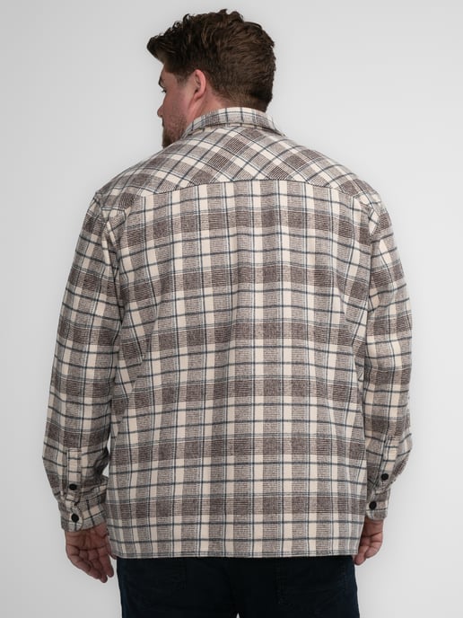 Petrol Industries - Heren Plus Size Geruit Overhemd Southeast - Bruin - Image 4