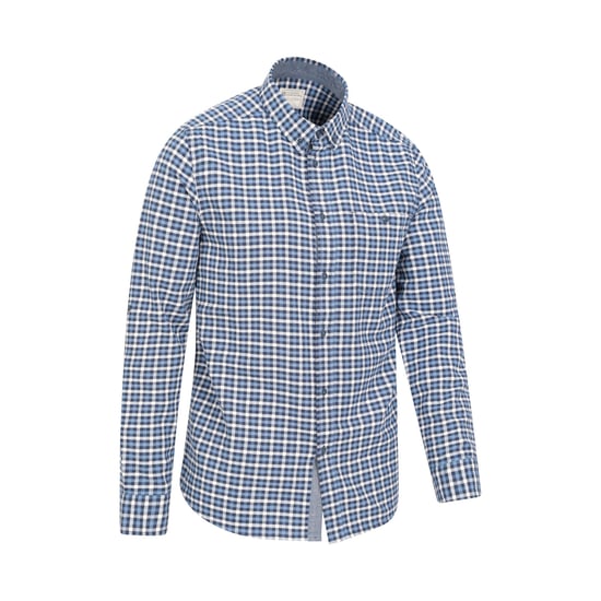 Mountain Warehouse Mens Driftwood Checked Organic Shirt (Navy)
