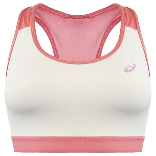 Asics Colour Block III Womens White/Pink Sports Bra - Image 1