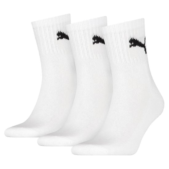 Puma Unisex Adult Lightweight Crew Socks (Pack of 3) (White) - Image 2