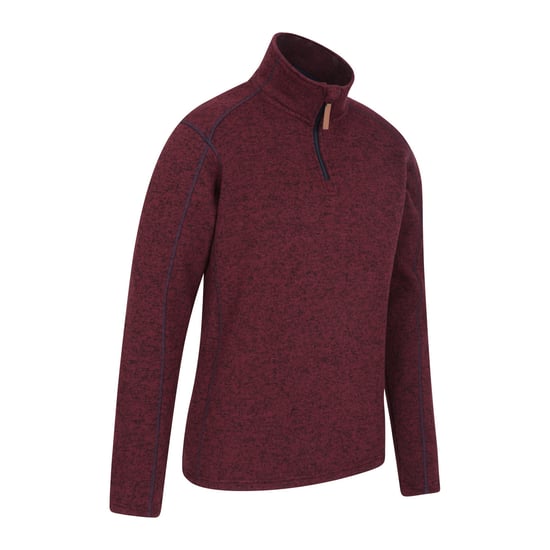 Mountain Warehouse Mens Idris II Half Zip Fleece Top (Dark Red)