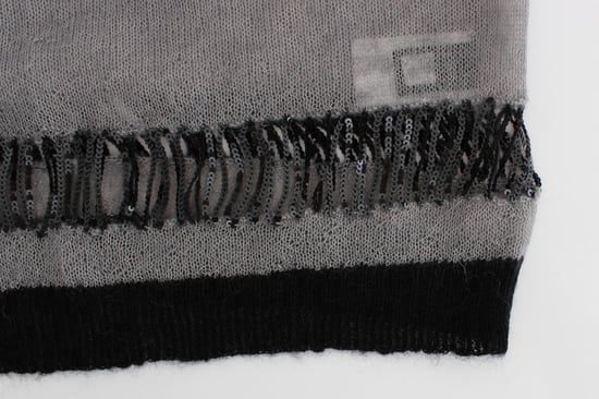 Costume National Women's Gray embellished asymmetric sweater