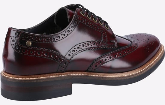 Base London Woburn Hi-Shine Brogue LEATHER Mens - Image 3