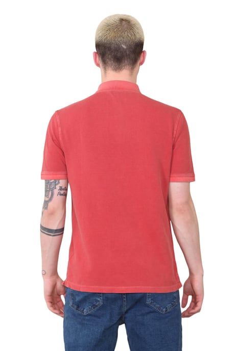 M&S Mens SS polotröja i tegelröd - Image 2
