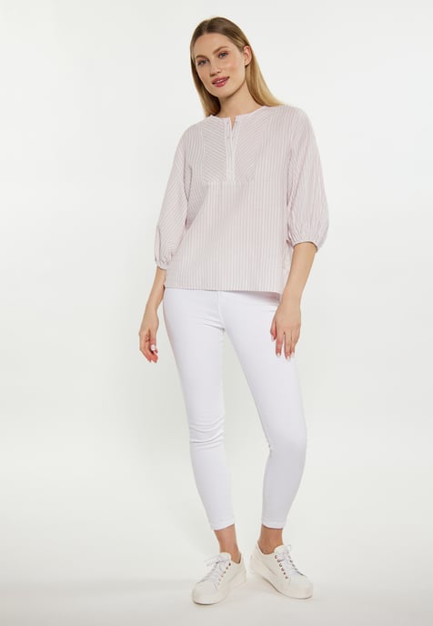 Dreimaster Blouse Dames Lichtpaars gebroken wit - Image 2