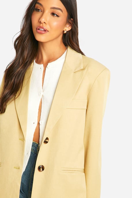 Single Breasted Relaxed Fit Tailored Blazer
