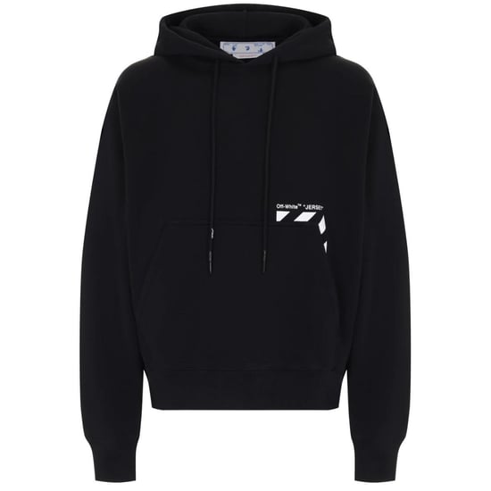 Off-White Diag Pocket Design Skate Fit Black Hoodie - Image 1
