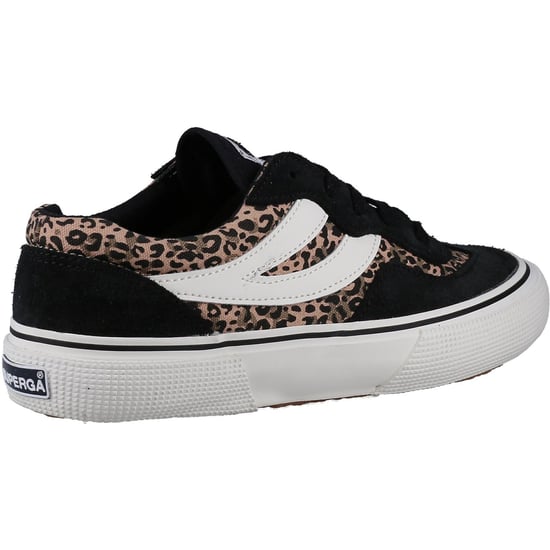 Superga 2941 Revolley Leather Vrouwen Zwart/Micro Luipaard Trainers - Image 2