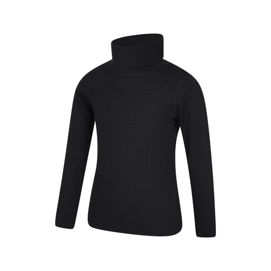Mountain Warehouse Childrens/Kids Talus Roll Neck Long-Sleeved Top (Black)