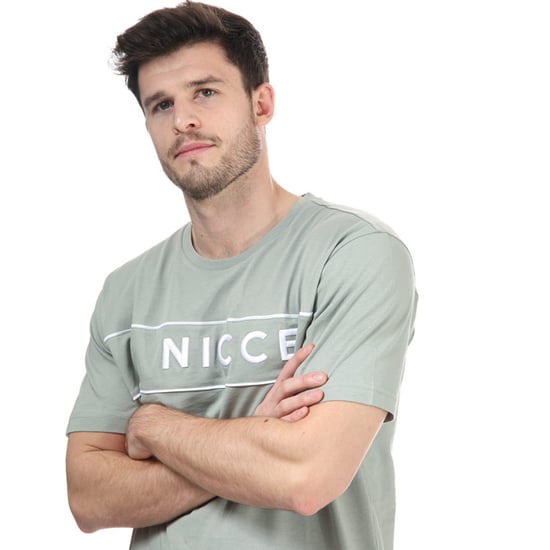 Nicce Round Neck Short Sleeve Green Mens Geti T-Shirt 211 1 09 16 0341