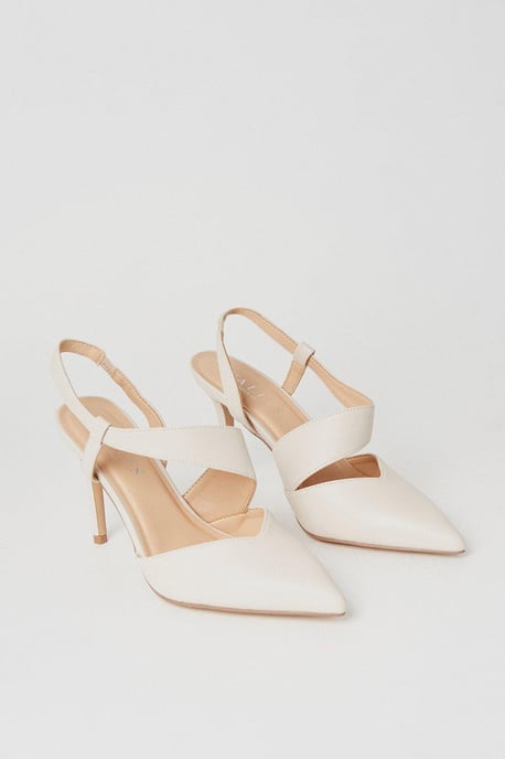 Evie Asymmetric Pointed Stiletto High Heel Court Shoes - Image 3