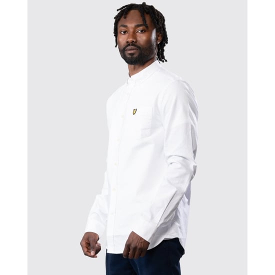 Lyle & Scott Regular Fit Light Weight Oxford Shirt in White - Image 3
